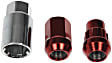 713-275E AutoGrade Series Lug Nut - Red, Carbon Steel, Acorn, 1/2 -20 Direct Fit, Set of 16
