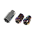 713-275G AutoGrade Series Lug Nut - Rainbow, Carbon Steel, Acorn, 1/2 -20 Direct Fit, Set