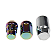 713-275G AutoGrade Series Lug Nut - Rainbow, Carbon Steel, Acorn, 1/2 -20 Direct Fit, Set