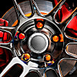 713-275G AutoGrade Series Lug Nut - Rainbow, Carbon Steel, Acorn, 1/2 -20 Direct Fit, Set