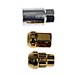 713-275K AutoGrade Series Lug Nut - Gold Chrome, Carbon Steel, Acorn, 1/2 -20 Direct Fit, Set