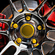 713-275K AutoGrade Series Lug Nut - Gold Chrome, Carbon Steel, Acorn, 1/2 -20 Direct Fit, Set