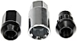 713-375A AutoGrade Series Lug Nut - Black Chrome, Carbon Steel, Acorn, M12-1.50 Direct Fit, Set of 16
