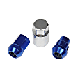 713-375D AutoGrade Series Lug Nut - Blue chrome, Carbon Steel, Acorn, M12-1.50 Direct Fit, Set