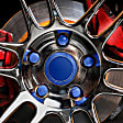 713-375D AutoGrade Series Lug Nut - Blue chrome, Carbon Steel, Acorn, M12-1.50 Direct Fit, Set