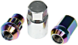 713-375G AutoGrade Series Lug Nut - Rainbow/Neo-Chrome, Carbon Steel, Acorn, M12-1.50 Direct Fit, Set of 16