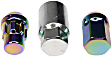 713-375G AutoGrade Series Lug Nut - Rainbow/Neo-Chrome, Carbon Steel, Acorn, M12-1.50 Direct Fit, Set of 16