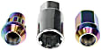 713-375G AutoGrade Series Lug Nut - Rainbow/Neo-Chrome, Carbon Steel, Acorn, M12-1.50 Direct Fit, Set of 16
