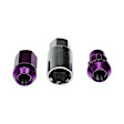 713-375J AutoGrade Series Lug Nut - Purple Chrome, Carbon Steel, Acorn, M12-1.50 Direct Fit, Set