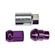713-375J AutoGrade Series Lug Nut - Purple Chrome, Carbon Steel, Acorn, M12-1.50 Direct Fit, Set