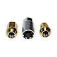 713-375K AutoGrade Series Lug Nut - Gold Chrome, Carbon Steel, Acorn, M12-1.50 Direct Fit, Set