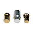 713-375K AutoGrade Series Lug Nut - Gold Chrome, Carbon Steel, Acorn, M12-1.50 Direct Fit, Set
