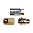 713-375K AutoGrade Series Lug Nut - Gold Chrome, Carbon Steel, Acorn, M12-1.50 Direct Fit, Set