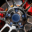 713-375T AutoGrade Series Lug Nut - Blue chrome, Carbon Steel, Acorn, M12-1.50 Direct Fit, Set