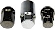 713-375Z AutoGrade Series Lug Nut - Black Chrome, Carbon Steel, Acorn, M12-1.50 Direct Fit, Set of 16