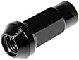 713-385A AutoGrade Series Lug Nut - Black Chrome, Carbon Steel, Bulge Seat Open End, M12-1.50 Direct Fit, Set of 20