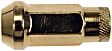 713-385K AutoGrade Series Lug Nut - Gold Chrome, Carbon Steel, Bulge Seat Open End, M12-1.50 Direct Fit, Set of 20