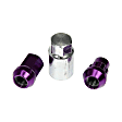 713-475J AutoGrade Series Lug Nut - Purple Chrome, Carbon Steel, Acorn, M12-1.25 Direct Fit, Set