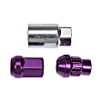 713-475J AutoGrade Series Lug Nut - Purple Chrome, Carbon Steel, Acorn, M12-1.25 Direct Fit, Set