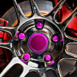 713-475J AutoGrade Series Lug Nut - Purple Chrome, Carbon Steel, Acorn, M12-1.25 Direct Fit, Set