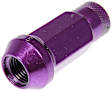 713-485J AutoGrade Series Lug Nut - Purple Chrome, Carbon Steel, Bulge Seat Open End, M12-1.25 Direct Fit, Set of 20