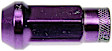 713-485J AutoGrade Series Lug Nut - Purple Chrome, Carbon Steel, Bulge Seat Open End, M12-1.25 Direct Fit, Set of 20