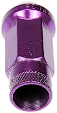 713-485J AutoGrade Series Lug Nut - Purple Chrome, Carbon Steel, Bulge Seat Open End, M12-1.25 Direct Fit, Set of 20