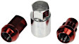 713-675E AutoGrade Series Lug Nut - Red, Carbon Steel, Acorn, M14-1.50 Direct Fit, Set of 16