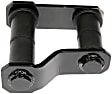 722-124 Leaf Spring Shackles and Hangers - Black, Steel, Direct Fit, Sold Individually