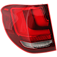 Driver Side, Outer Tail Light, with Bulb, LED, Clear and Red Lens