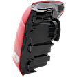 Driver Side, Outer Tail Light, with Bulb, LED, Clear and Red Lens