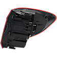 Driver Side, Outer Tail Light, with Bulb, LED, Clear and Red Lens