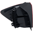 Passenger Side, Outer Tail Light, with Bulb, Halogen, Clear and Red Lens
