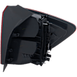 Driver Side, Outer Tail Light, with Bulb, Halogen, Clear and Red Lens