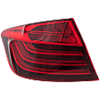 Driver Side, Outer Tail Light, with Bulb, LED, Red Lens, Base Model, CAPA Certified