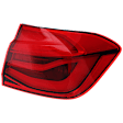 Passenger Side, Outer Tail Light, with Bulb, Halogen/LED, Red Lens, CAPA CERTIFIED