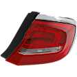 Passenger Side Halogen Tail Light, With bulb(s), OE Replacement, CAPA Certified