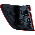 Passenger Side, Outer Tail Light, with Bulb, Halogen, Clear and Red Lens, For Models Without HID/Xenon Headlights, Without Adaptive Headlights, Without Adaptive LED Headlights
