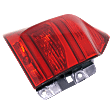 Driver Side Tail Light, with Bulb, Halogen/LED Combo, Red Lens