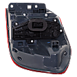 Driver Side Tail Light, with Bulb, Halogen/LED Combo, Red Lens