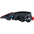 Passenger Side, Outer Tail Light, with Bulb, LED, Clear and Red Lens