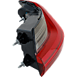 Passenger Side, Outer Tail Light, with Bulb, LED, Clear and Red Lens