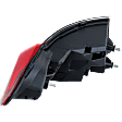 Passenger Side, Outer Tail Light, with Bulb, LED, Clear and Red Lens