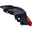 Passenger Side, Outer Tail Light, with Bulb, LED, Clear and Red Lens