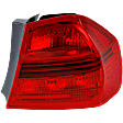 Passenger Side, Outer Tail Light, with Bulb, Halogen, Red Lens, Base Model