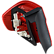 Passenger Side, Outer Tail Light, with Bulb, Halogen, Red Lens, Base Model