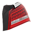 Passenger Side Tail Light, with Bulb, Halogen, Clear and Red Lens