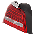 Driver Side Tail Light, With bulb(s), Halogen, Clear and Red Lens