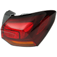 Passenger Side, Outer Tail Light, with Bulb, LED, 2nd Design, Mounts On Body, CAPA CERTIFIED