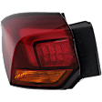 Driver Side, Outer Tail Light, with Bulb, LED, 2nd Design, Mounts On Body, CAPA CERTIFIED